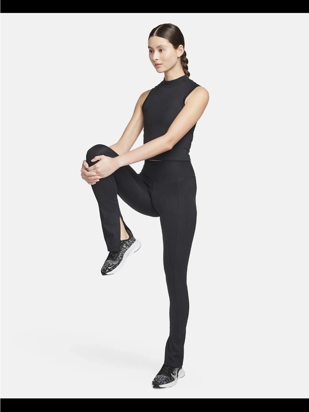 Nike DriFit Women's High-Waisted Full-Length Split-Hem Leggings size 1X Preowned